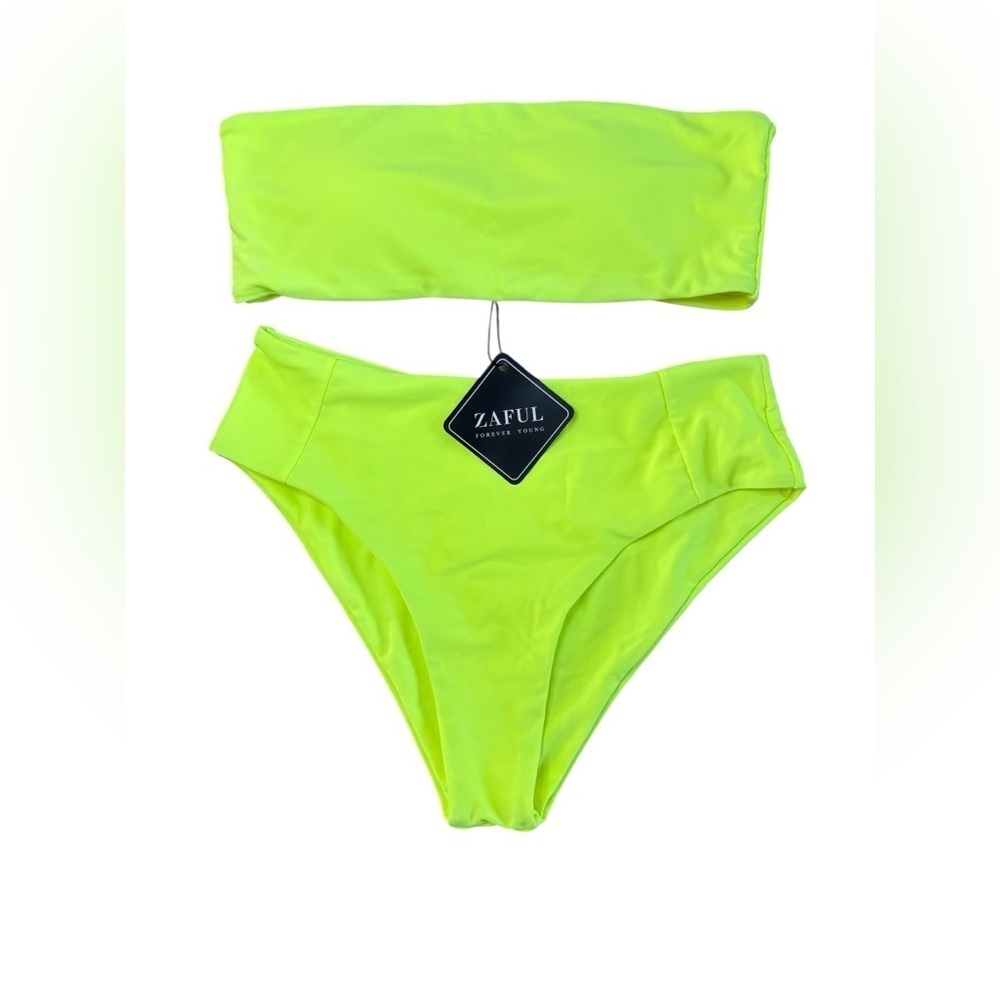 Zaful Neon Yellow Bikini Set